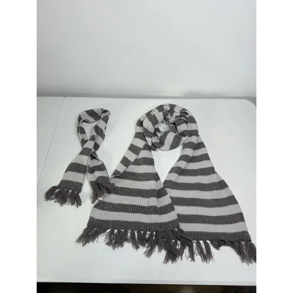 Set of 2 Skarves Adult/ Kids Stripped Gray
